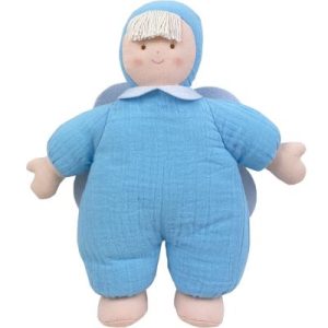 achetez Peluche musicale ange en coton bio bleu ciel (24 cm) Trousselier au meilleur prix en promo