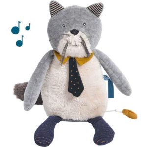 achetez Peluche musicale chat Fernand Les Moustaches (27 cm) Moulin Roty au meilleur prix en promo