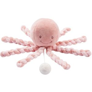 achetez Peluche musicale pieuvre Lapidou rose (28 cm) Nattou au meilleur prix en promo