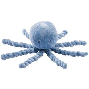 achetez Peluche pieuvre Lapidou bleu (23 cm) Nattou au meilleur prix en promo