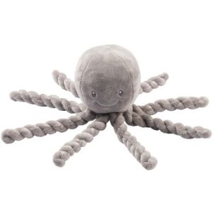achetez Peluche pieuvre Lapidou gris (23 cm) Nattou au meilleur prix en promo
