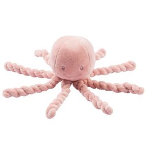 achetez Peluche pieuvre Lapidou rose (23 cm) Nattou au meilleur prix en promo