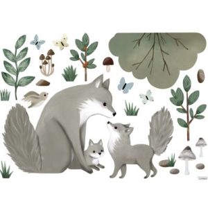 achetez Planche de stickers L Famille Loup (64 x 90 cm) Lilipinso au meilleur prix en promo