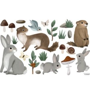 achetez Planche de stickers M Animaux de la montagne (64 x 90 cm) Lilipinso au meilleur prix en promo
