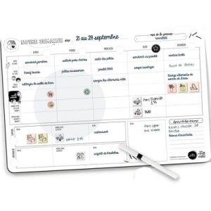 achetez Planificateur magnétique hebdomadaire familial Les belles combines au meilleur prix en promo