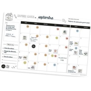 achetez Planificateur magnétique mensuel familial Les belles combines au meilleur prix en promo