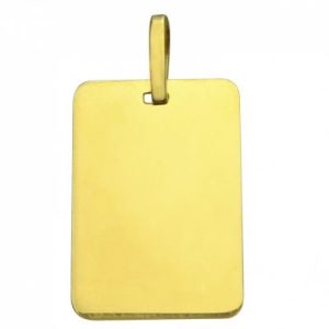 achetez Plaque rectangulaire unie à graver 17 x 12 mm (or jaune 750°) Premiers Bijoux au meilleur prix en promo