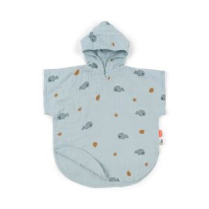achetez Poncho de plage Wally Bleu (60 cm) Done by Deer au meilleur prix en promo