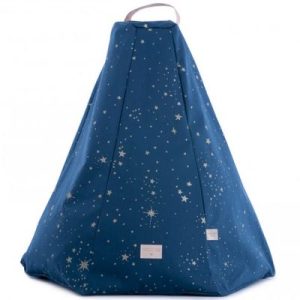 achetez Pouf Marrakech Gold stella Night blue (54 x 62 cm) Nobodinoz au meilleur prix en promo