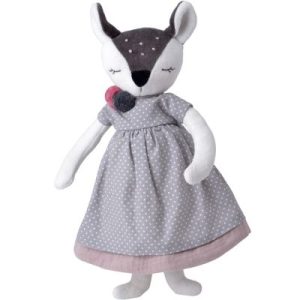 achetez Poupée en coton bio Madame Faon gris (41 cm) Kikadu au meilleur prix en promo