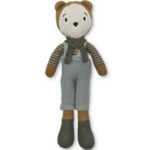 achetez Poupée souple Robert Mr Bear Golden caramel multi mix (30 cm) Liewood au meilleur prix en promo