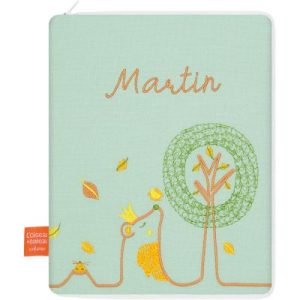 achetez Protège carnet de santé Ours vert d'eau (personnalisable) L'oiseau bateau au meilleur prix en promo