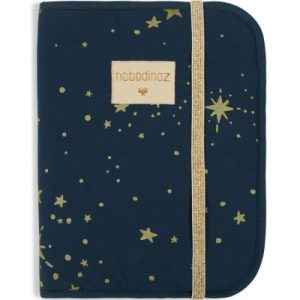 achetez Protège carnet de santé Poema coton bio Gold stella Night blue Nobodinoz au meilleur prix en promo
