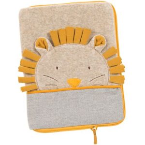 achetez Protège carnet de santé crème Paprika le lion Moulin Roty au meilleur prix en promo