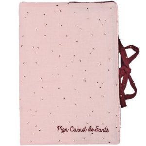 achetez Protège carnet de santé rose à pois dorés BB & Co au meilleur prix en promo