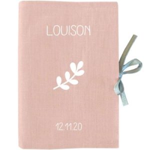 achetez Protège carnet de santé rose poudré (personnalisable) Les Griottes au meilleur prix en promo