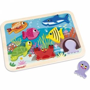 achetez Puzzle à encastrement Chunky Marin (7 pièces) Janod au meilleur prix en promo