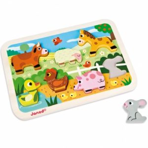 achetez Puzzle à encastrement Chunky ferme Janod au meilleur prix en promo