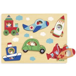 achetez Puzzle à encastrement Coucou-vroum (6 pièces) Djeco au meilleur prix en promo