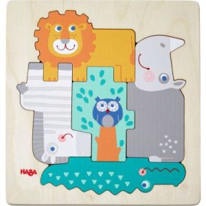 achetez Puzzle à encastrement Dans la jungle (5 pièces) Haba au meilleur prix en promo