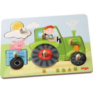 achetez Puzzle à encastrement La ferme de Pierre (6 pièces) Haba au meilleur prix en promo