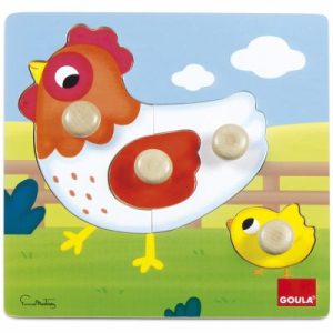 achetez Puzzle à encastrement Poule (4 pièces) Goula au meilleur prix en promo