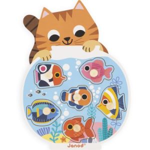 achetez Puzzle à encastrement en bois Aquarium (6 pièces) Janod au meilleur prix en promo