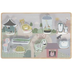 achetez Puzzle à encastrement en bois Zoo Little Dutch au meilleur prix en promo