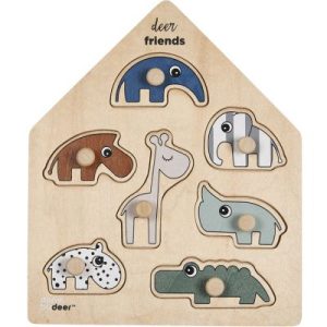 achetez Puzzle à encastrer en bois Deer Friends (7 pièces) Done by Deer au meilleur prix en promo