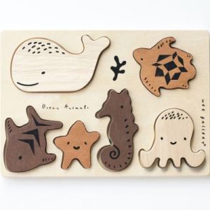 achetez Puzzle à encastrer en bois Océan Wee Gallery au meilleur prix en promo