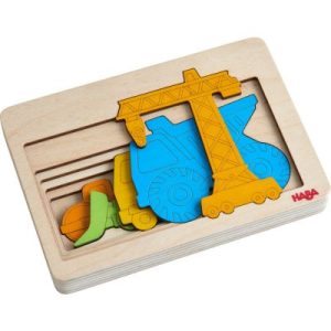 achetez Puzzle à étage Véhicules de chantier (5 pièces) Haba au meilleur prix en promo