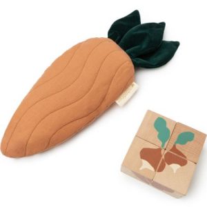 achetez Puzzle cubes en bois Légumes (4 cubes) Nobodinoz au meilleur prix en promo