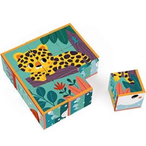 achetez Puzzle cubes en carton Animaux WWF (9 cubes) Janod au meilleur prix en promo