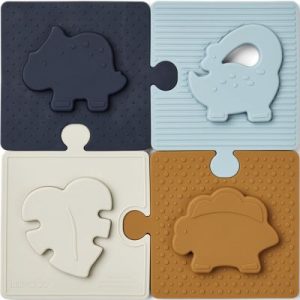 achetez Puzzle en silicone Bodil Dino sea blue multi mix Liewood au meilleur prix en promo