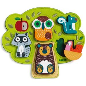 achetez Puzzle encastrement Dans la forêt Oski (6 pièces) Djeco au meilleur prix en promo