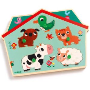 achetez Puzzle sonore Ouaf Woof (5 pièces) Djeco au meilleur prix en promo