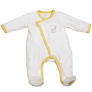 achetez Pyjama chaud Babyfan blanc et jaune (1 mois) Sauthon au meilleur prix en promo