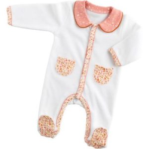 achetez Pyjama chaud à col floral Esmée (naissance) Sauthon au meilleur prix en promo