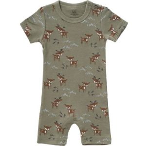 achetez Pyjama léger en coton bio Deer olive (6-12 mois : 67 à 74 cm) Fresk au meilleur prix en promo