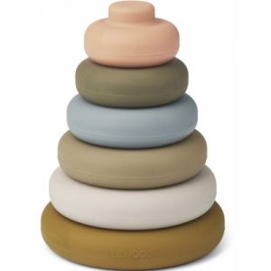 achetez Pyramide à empiler en silicone Dag Khaki multi mix Liewood au meilleur prix en promo