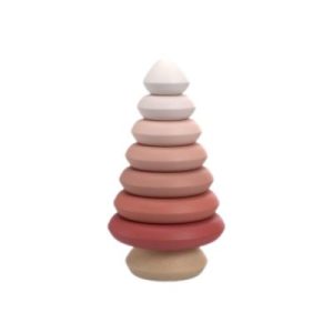 achetez Pyramide en bois à empiler rose (18 cm) Cam Cam Copenhagen au meilleur prix en promo