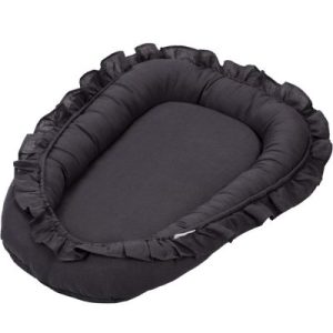 achetez Réducteur de lit à volants gris graphite Pure nature Cotton&Sweets au meilleur prix en promo