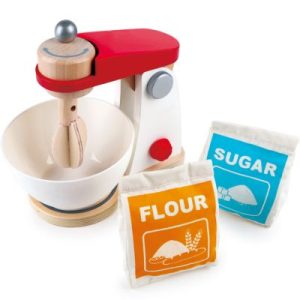 achetez Robot pâtissier en bois blanc et rouge (4 pièces) Hape au meilleur prix en promo