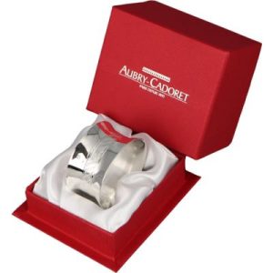 achetez Rond de serviette Tambourin personnalisable (métal argenté) Aubry-Cadoret au meilleur prix en promo