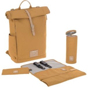 achetez Sac à dos à langer en polyester recyclé Green label Rolltop curry Lässig au meilleur prix en promo