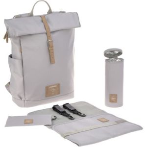 achetez Sac à dos à langer en polyester recyclé gris Rolltop Green Label Lässig au meilleur prix en promo
