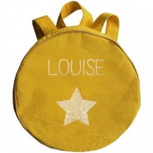achetez Sac à dos enfant jaune moutarde (personnalisable) Les Griottes au meilleur prix en promo