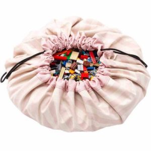 achetez Sac à jouets 2 en 1 Printed Colors Rayures roses Play&Go au meilleur prix en promo