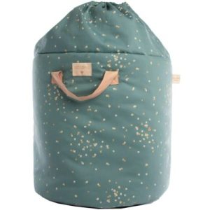 achetez Sac à jouets Bamboo Gold Confetti vert (60 cm) Nobodinoz au meilleur prix en promo