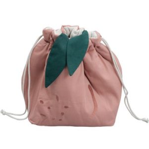 achetez Sac à jouets en coton bio pêche (22 x 28 cm) Fabelab au meilleur prix en promo
